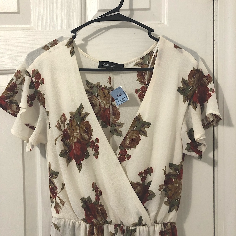 Endless Love Floral Romper with Skirt
